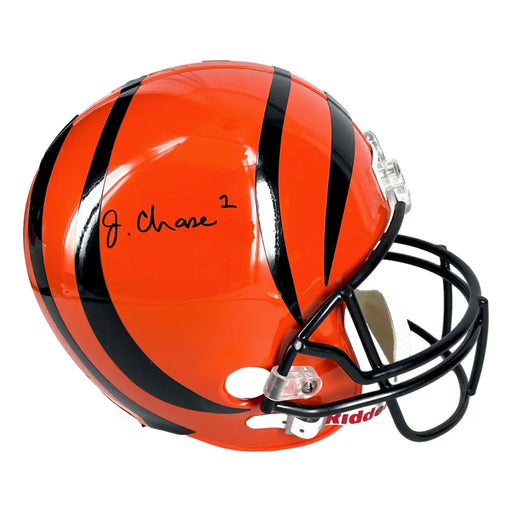 Ja’Marr Chase Autographed Cincinnati Bengals Full Size Helmet BAS COA Signed