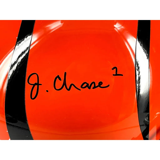 Ja’Marr Chase Autographed Cincinnati Bengals Full Size Helmet BAS COA Signed
