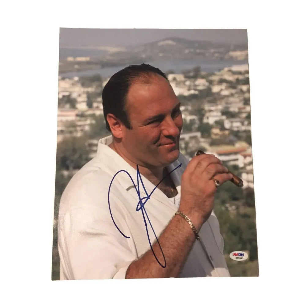 James Gandolfini Signed 11X14 COA PSA/DNA Photo Autograph Sopranos PSA Tony