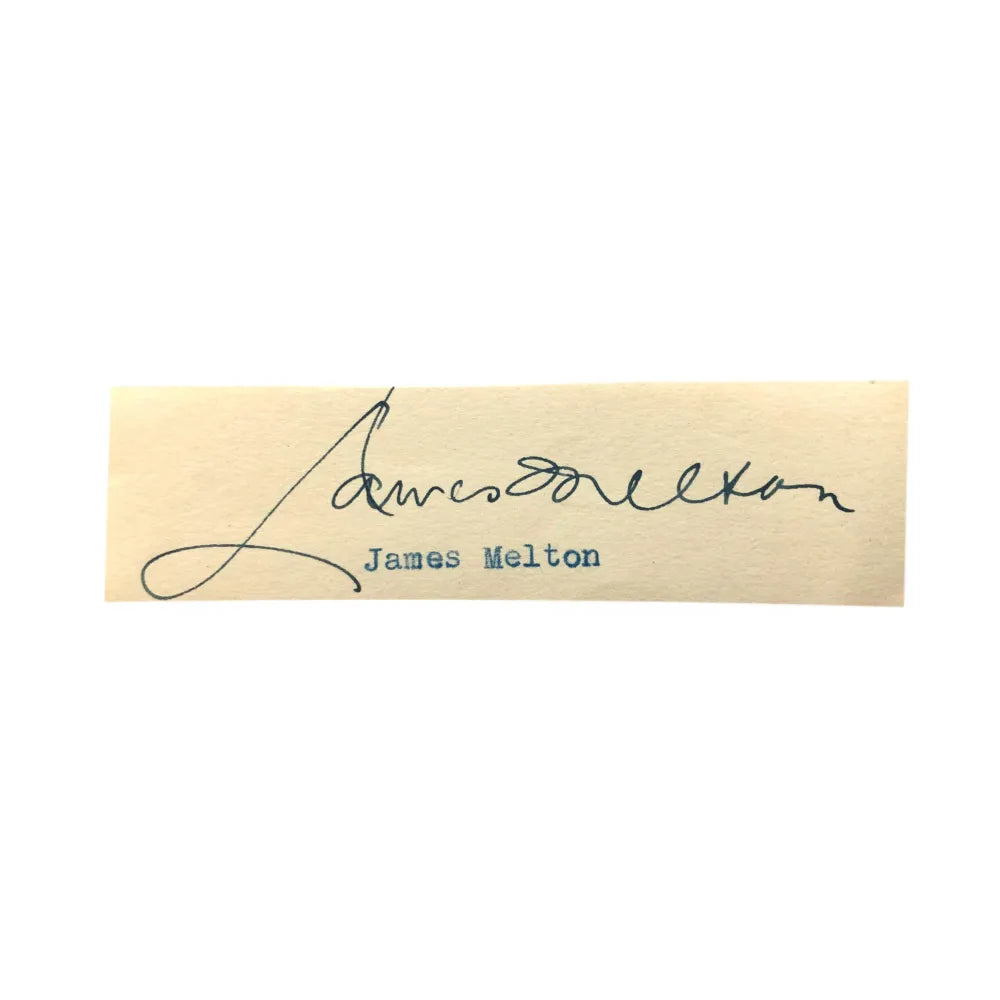 James Melton Hand Signed Page Cut JSA COA Autograph Actor Singer