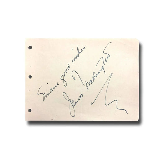 James Wallington Hand Signed Album Page Cut JSA COA Autograph Radio
