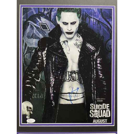 Jared Leto Signed 11x14 Suicide Squad Joker License Plate Framed Collage JSA COA