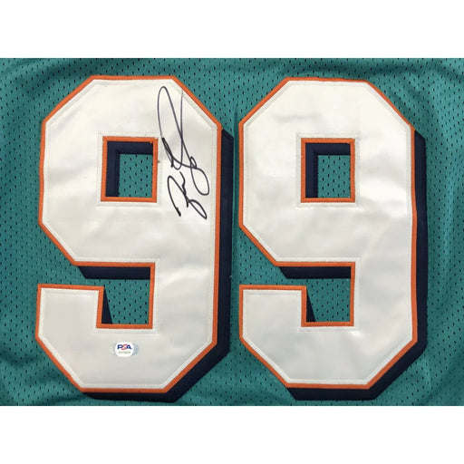 Jason Taylor Signed Miami Dolphins Jersey COA PSA/DNA Teal Autograph Home