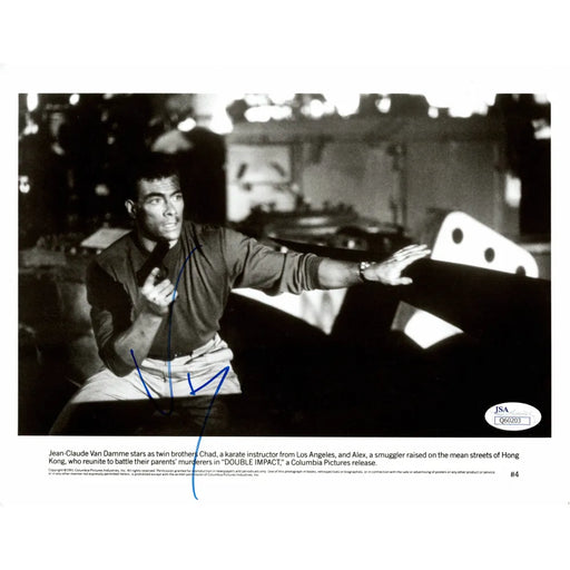 Jean-Claude Van Damme Autographed 8x10 Photo JSA COA Double Impact Signed