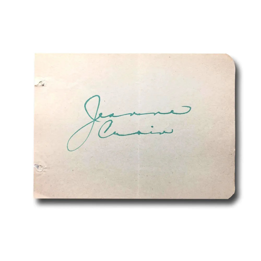 Jeanne Crain Hand Signed Album Page Cut JSA COA Autograph Pinky Actress