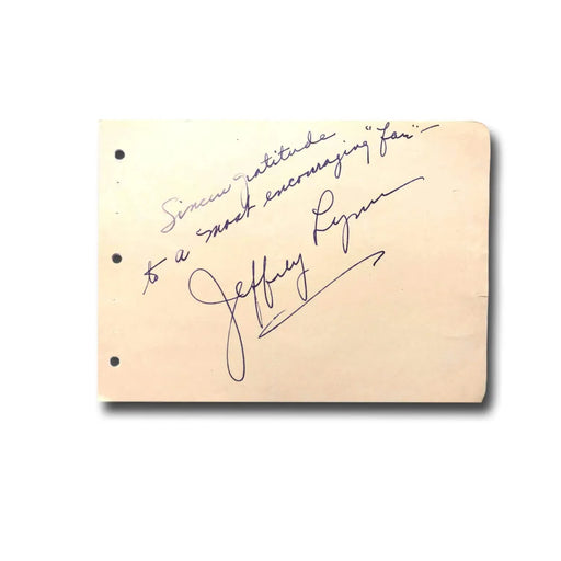 Jeffrey Lynn Hand Signed Album Page Cut JSA COA Autograph Four Daughters Actor