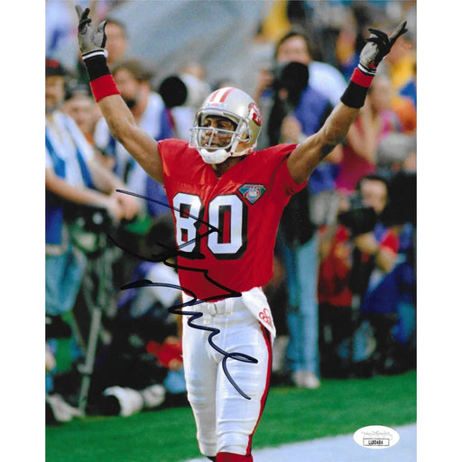 Jerry Rice Autographed 8x10 Photo JSA COA NFL San Francisco 49ers Signed Victory