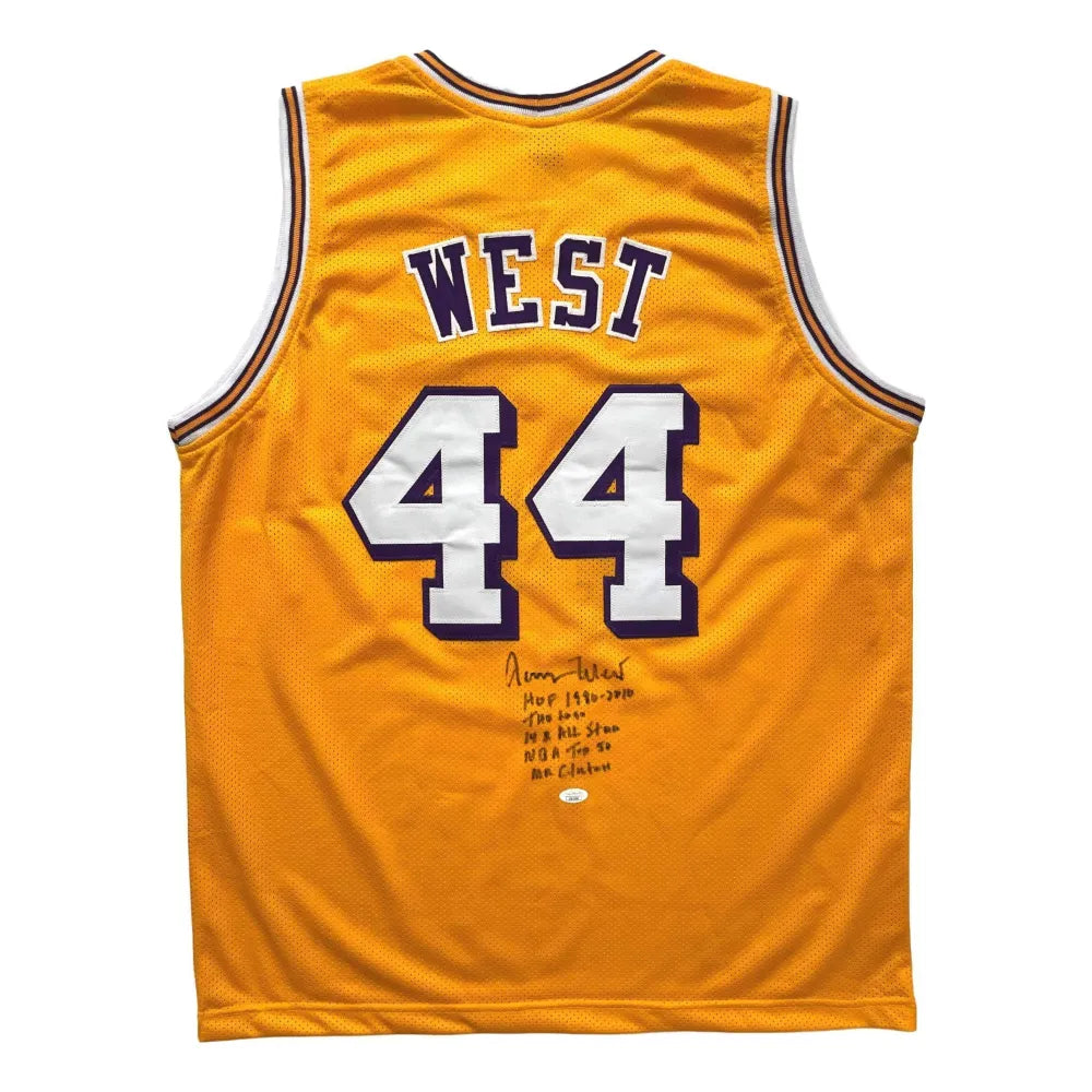 Jerry West Signed Multi Inscribed Los Angeles Lakers Jersey COA JSA  Autograph #2 - Inscriptagraphs Memorabilia - Inscriptagraphs Memorabilia