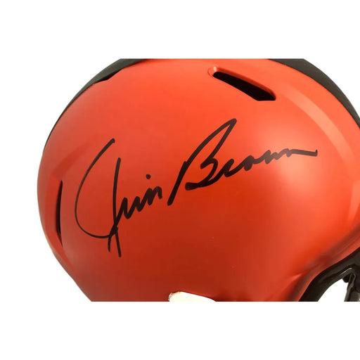 Jim Brown Signed Cleveland Browns FS Speed Helmet JSA COA Autograph