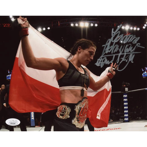 Joanna Jedrzejczyk Hand Signed 8x10 Photo UFC Fighter JSA COA Autograph Poland