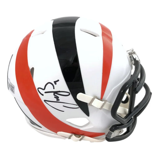 Joe Burrow Signed Cincinnati Bengals Mini Amp Alternate White Helmet Fanatics