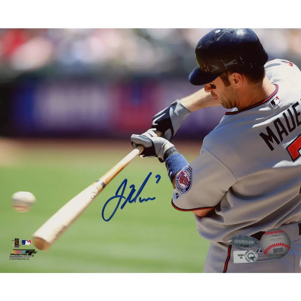Joe Mauer Signed 8x10 Photo Minnesota Twins MLB COA Autograph