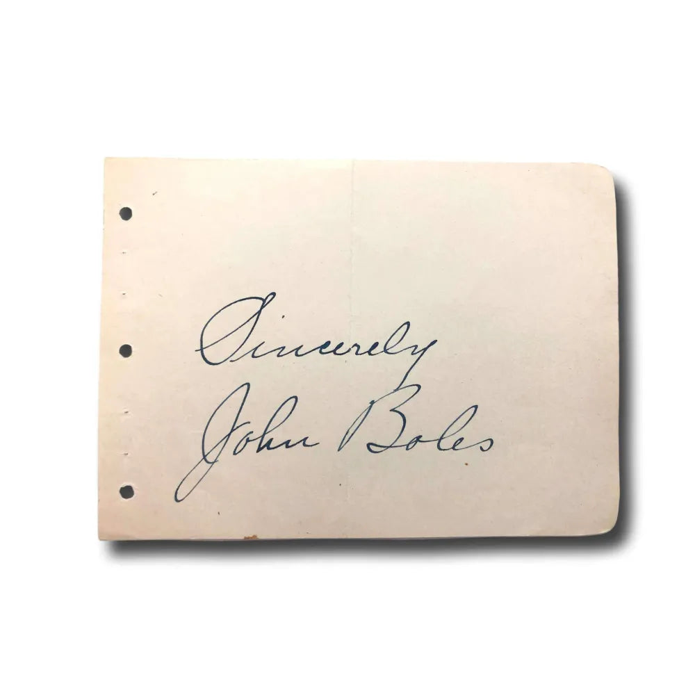 John Boles Hand Signed Album Page Cut JSA COA Autograph Frankenstein Actor
