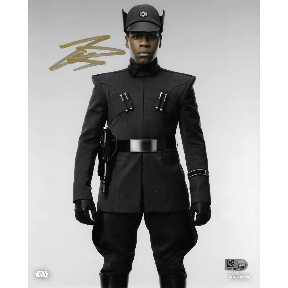 John Boyega Autographed 8x10 Photo Topps COA Star Wars Finn Soldier Signed