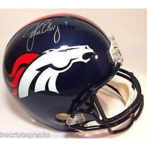 John Elway Signed Denver Broncos Helmet COA JSA Autographed