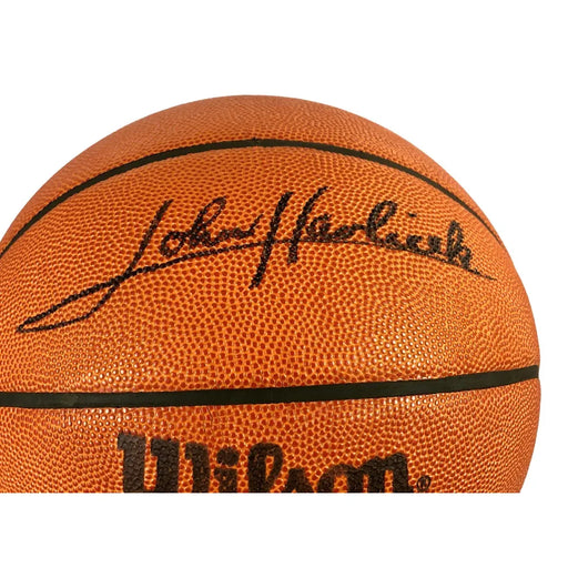 John Havlicek Signed Vintage Basketball Boston Celtics COA NBA Autograph