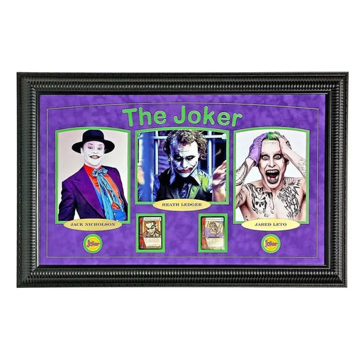 Joker Batman Movies Framed 8X Collage #D/10 Un Signed Nicholson Ledger Leto