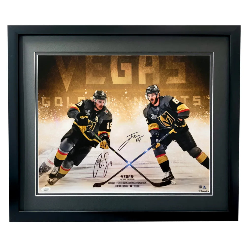 Jonathan Marchessault / Reilly Smith Dual Signed Framed Vegas Golden Knights
