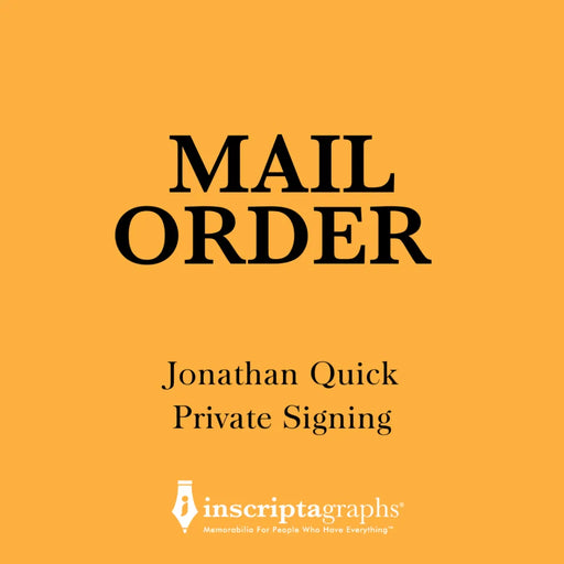 Jonathan Quick Mail In Item - Preorder Private Autograph Signing