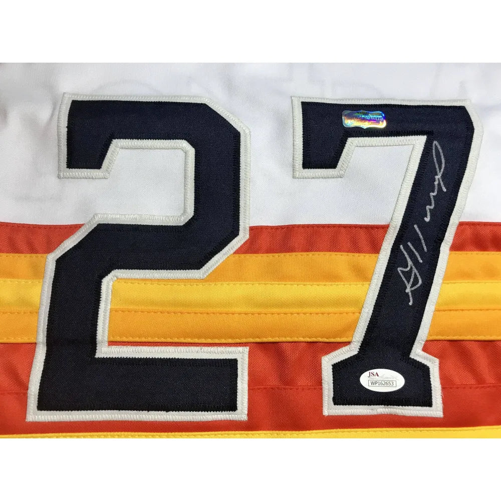 Jeremy Peña Houston Astros Autographed Fanatics Authentic Orange Nike  Replica Jersey with 2022 WS Champs Inscription