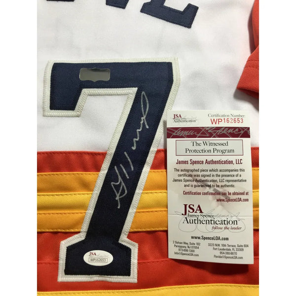 Jose Altuve Signed Houston Astros Jersey with 2017 World Series Champions  Patch (PSA COA)