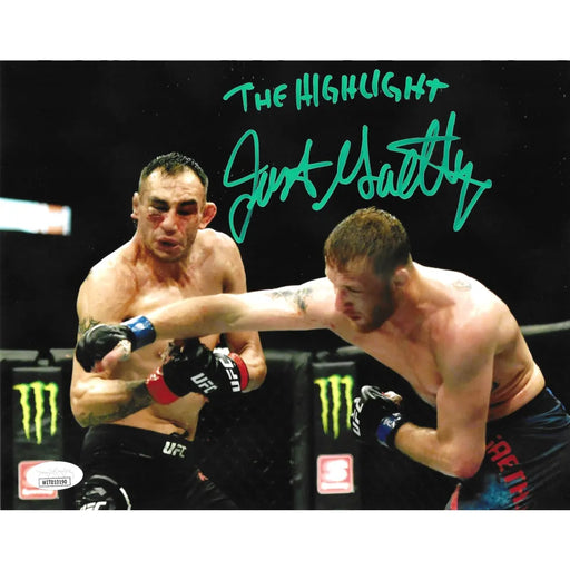 Justin Gaethje Autographed 8x10 Photo Right Hook MMA UFC JSA COA Signed
