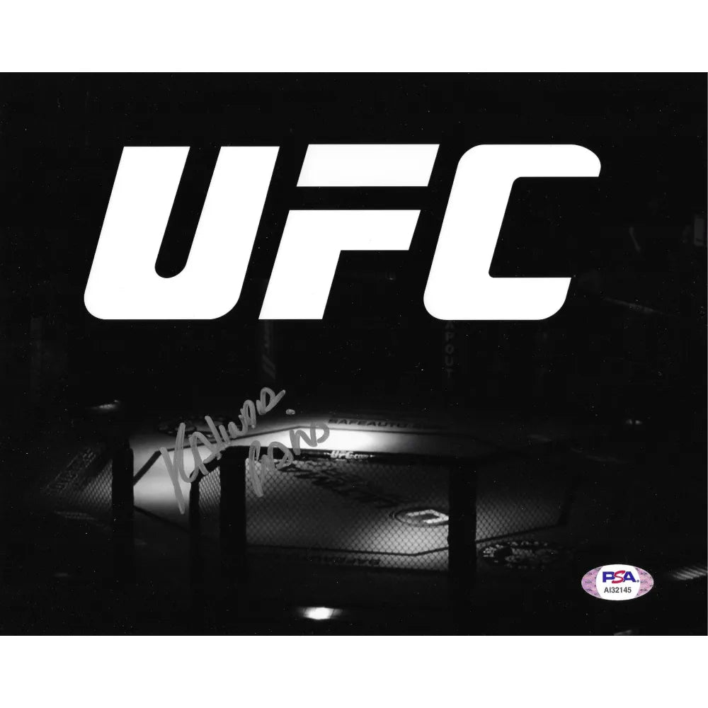 Kalindra Faria Autographed 8x10 Photo PSA COA MMA UFC Octagon Fight Ring Signed