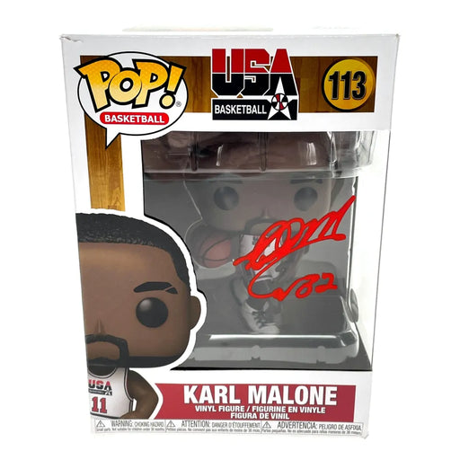 Karl Malone Signed USA 1992 Dream Team Funko Pop COA JSA Autographed Utah Jazz