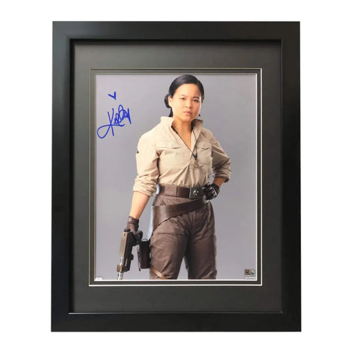 Kellie Marie Tran Signed Star Wars Mandalorian Rose Tico 11x14 Photo Framed