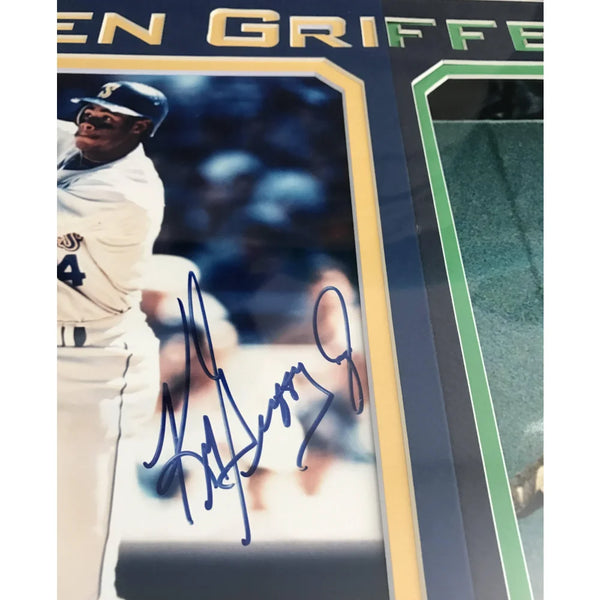 Ken Griffey Jr. Signed In Blue Framed Mariners 16x20 Photo JSA