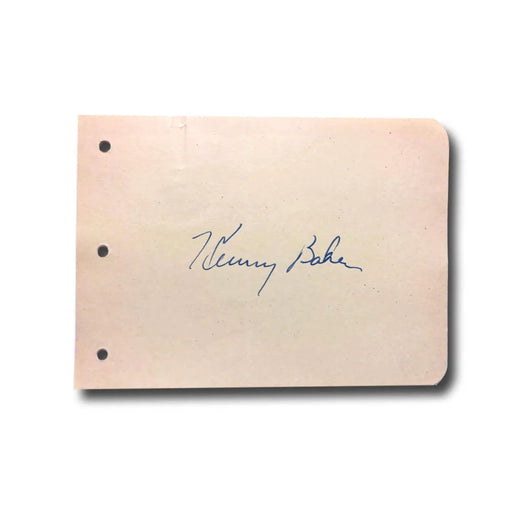 Kenny Baker Hand Signed Album Page Cut JSA COA Autograph Kenneth Jack Benny