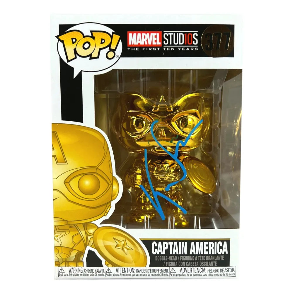 Kevin Feige Signed Funko Pop #377 COA JSA Avengers Marvel Captain America