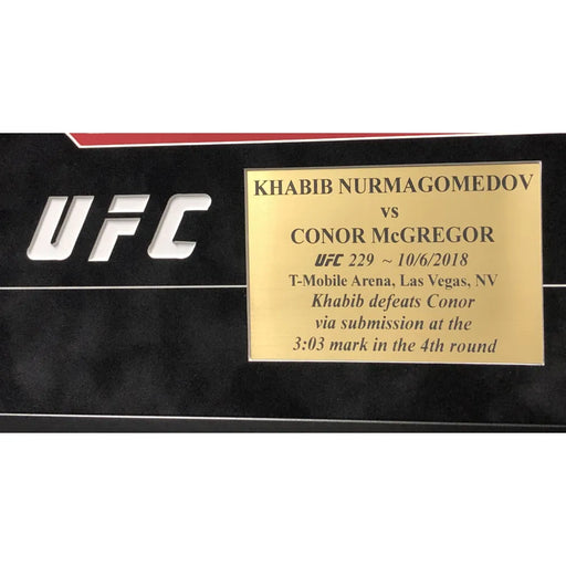 Khabib Nurmagomedov Autographed vs McGregor UFC 8x10 Photo Framed Collage JSA