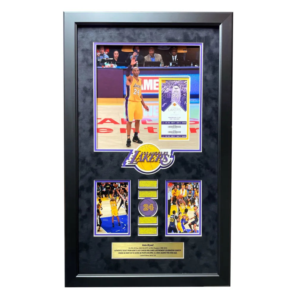 Kobe Bryant Signed Lakers 35x50 Custom Framed Jersey Display with (5) NBA  Finals Patches (PSA Hologram)
