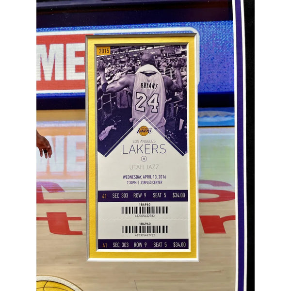 Kobe Bryant Final Lakers Game Used Authentic Confetti Collage Framed #D/824  - Inscriptagraphs Memorabilia - Inscriptagraphs Memorabilia