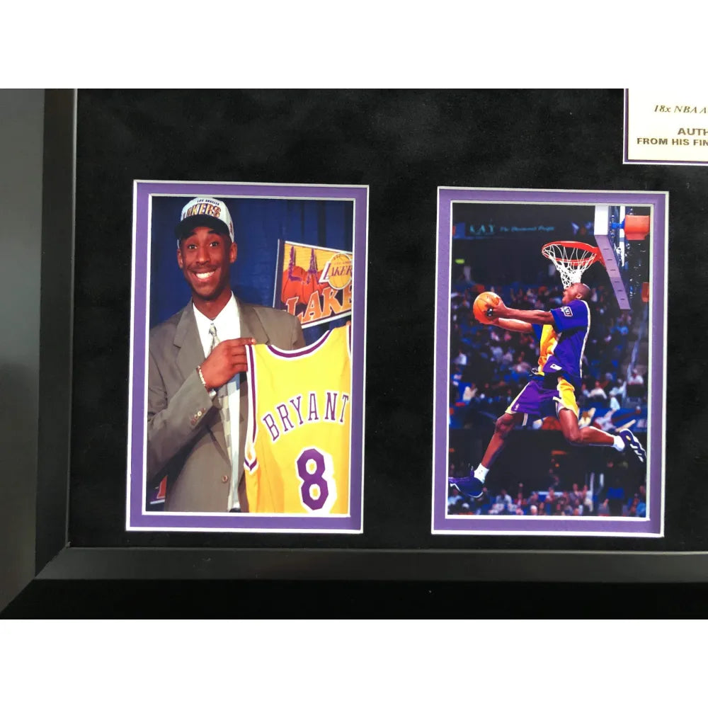 Kobe Bryant Final Lakers Game Used Authentic Confetti Collage Framed #D/824  - Inscriptagraphs Memorabilia - Inscriptagraphs Memorabilia
