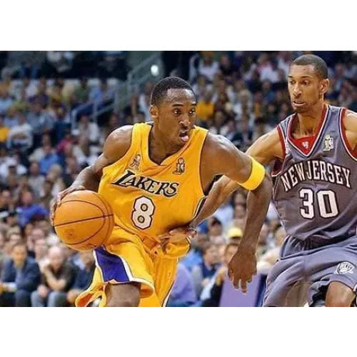 Facsimile Autographed Kobe Bryant #8 Los Angeles LA Yellow Reprint Laser  Auto Basketball Jersey Size Men's XL