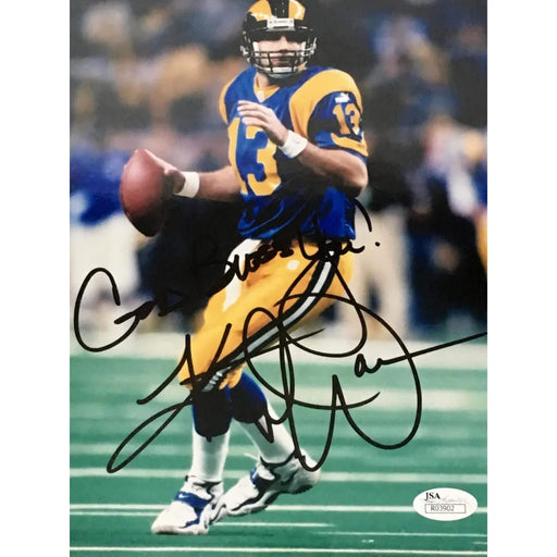 Kurt Warner Signed 8X10 Photo JSA COA Autograph Los Angeles Rams St. Louis