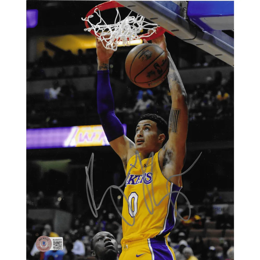 Kyle Kuzma Autographed 8x10 Photo Los Angeles Lakers BAS COA Signed