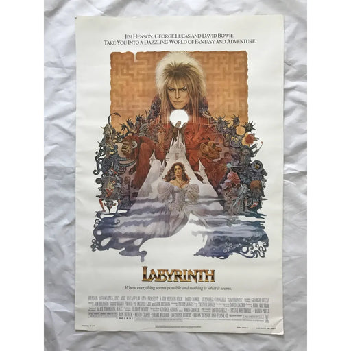 Labyrinth 1986 Original Movie Poster First Issue 27X41 David Bowie Connelly