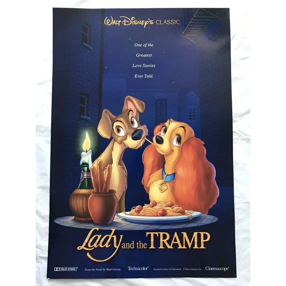 ’Lady & The Tramp’ 1996 Original Movie Poster First Issue 27X41 Disney 1955