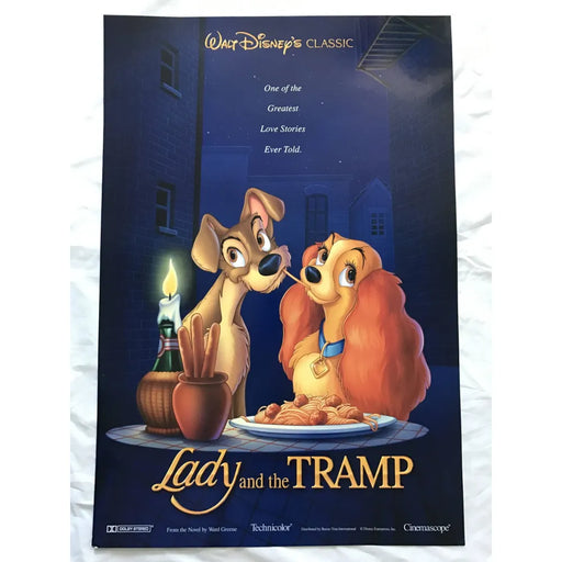 Lady & The Tramp 1996 Original Movie Poster First Issue 27X41 Disney 1955