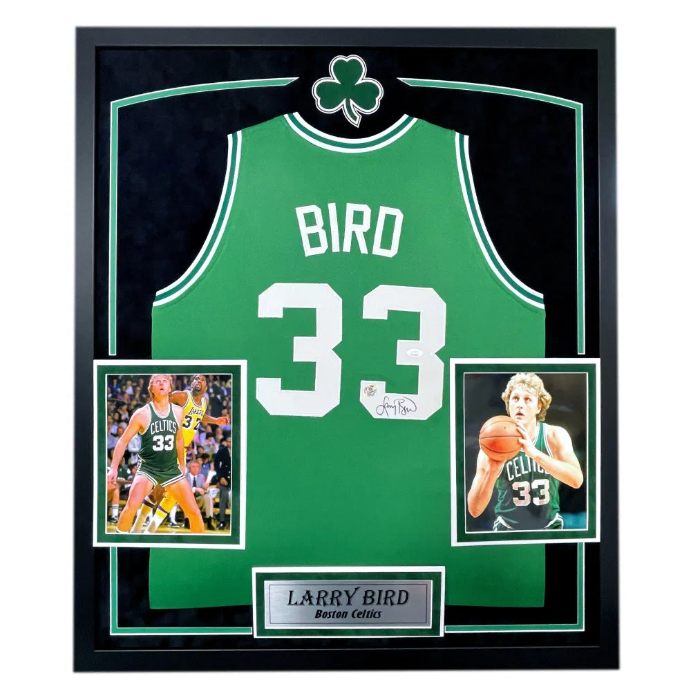 Larry Bird Autographed Signed Boston Celtics Framed Jersey 