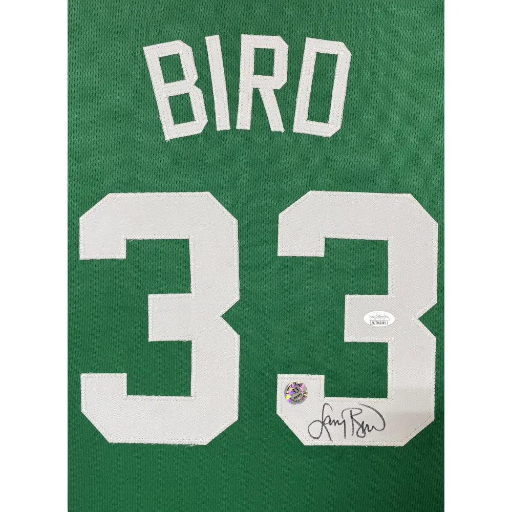 Larry Bird Autographed and Framed Boston Celtics Jersey