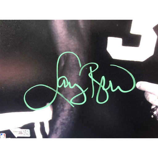 Larry Bird Hand Signed Framed Celtics 16x20 w/ Auerbach Cigar Autograph COA
