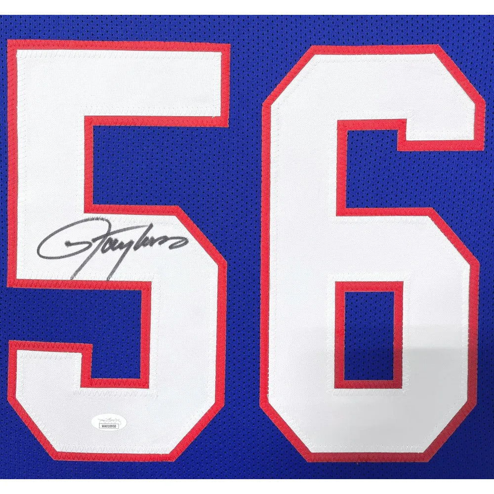 Lawrence Taylor Signed New York Giants Custom Framed Royal Blue Jersey –  Super Sports Center
