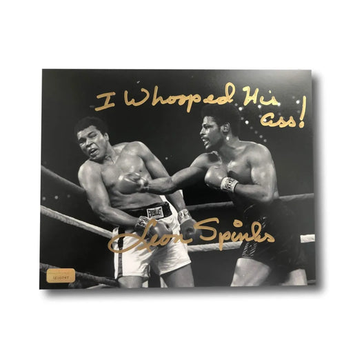 Leon Spinks Signed 8X10 Photo Inscribed Whooped Ali’S Ass! Michael 8X Muhammad