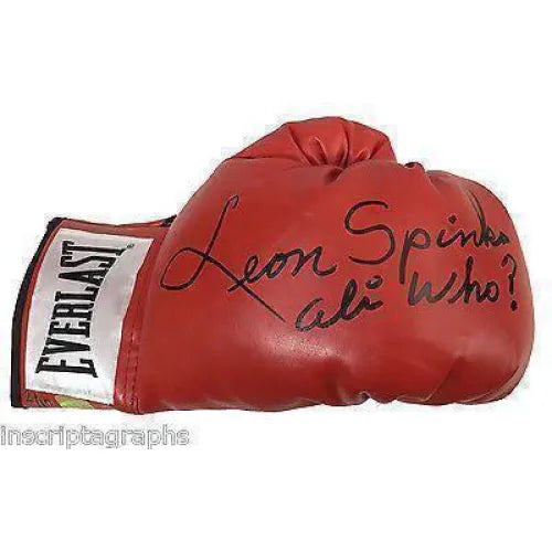 Leon Spinks Signed Boxing Glove #D/10 Ali Who? Autograph Muhammad