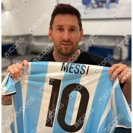 Lionel Messi Signed 2016 Argentina World Cup Home Jersey Autograph JSA COA Leo