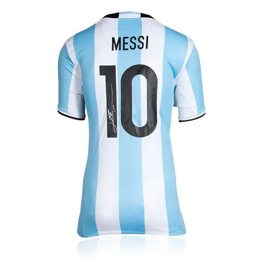 Lionel Messi Signed 2016 Argentina World Cup Home Jersey Autograph JSA COA Leo